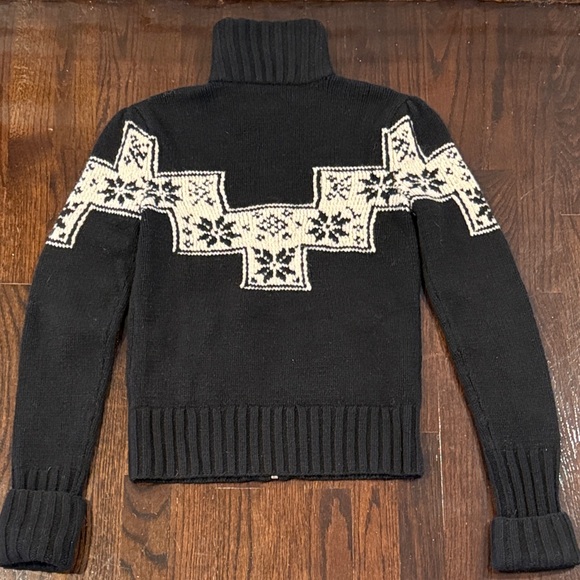 Ralph Lauren Blue Label Hand Knit Zip Up Sweater Size Small - Picture 9 of 10